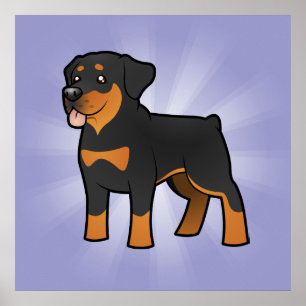 Poster Desenhos animados Rottweiler