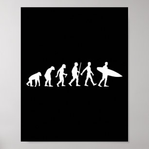 Poster Desenhos Divertidos de Surf para Homens e Mulheres