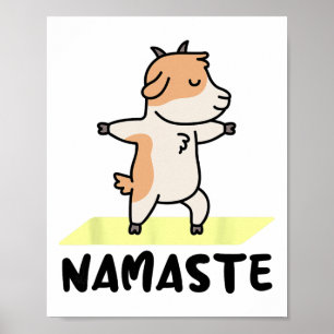 Poster Desenhos engraçados de animais de ioga - Namaste -