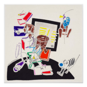 Pôster Desenhos Noite e Nap 10 por Pascale Baud P Poster