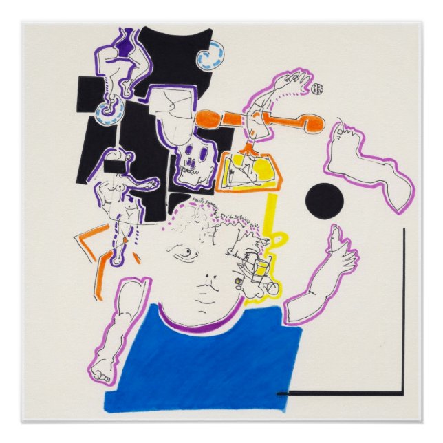 Pôster Desenhos Noite e Nap 14 por Pascale Baud P Poster (Frente)