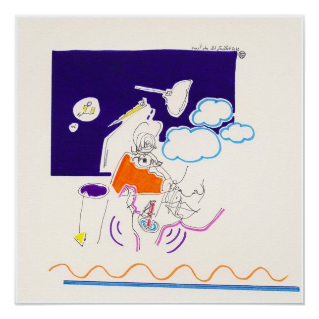 Pôster Desenhos Noturnos e Nap 11 por Pascale Baud P Post (Frente)