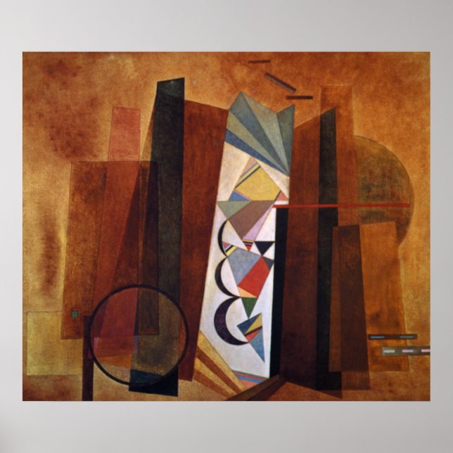 Poster Desenvolvimento Kandinsky em Brown Abstrato Trabal (Frente)