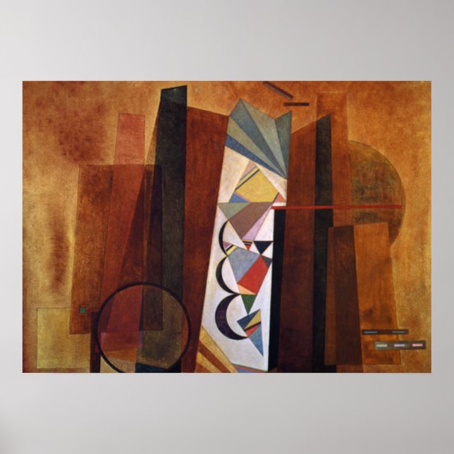 Poster Desenvolvimento Kandinsky em Brown Abstrato Trabal (Frente)