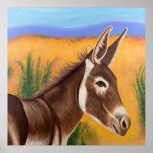 Poster Desert Burro