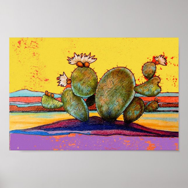 Pôster Desert Cactus (Frente)