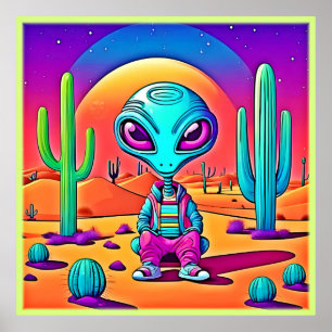 Poster Desert Chillin - Arte Alienígena
