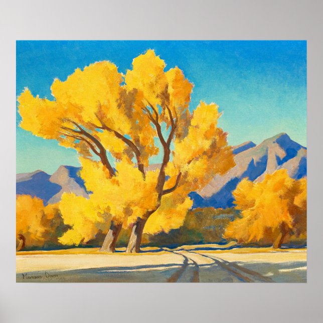 Poster Desert Cottonwoods, Arizona por Maynard Dixon (Frente)