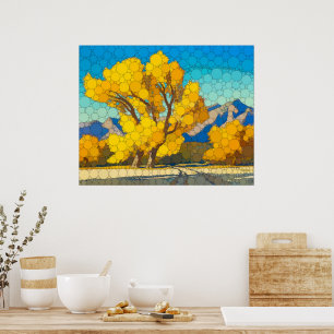 Poster Desert Cottonwoods por After Maynard Dixon