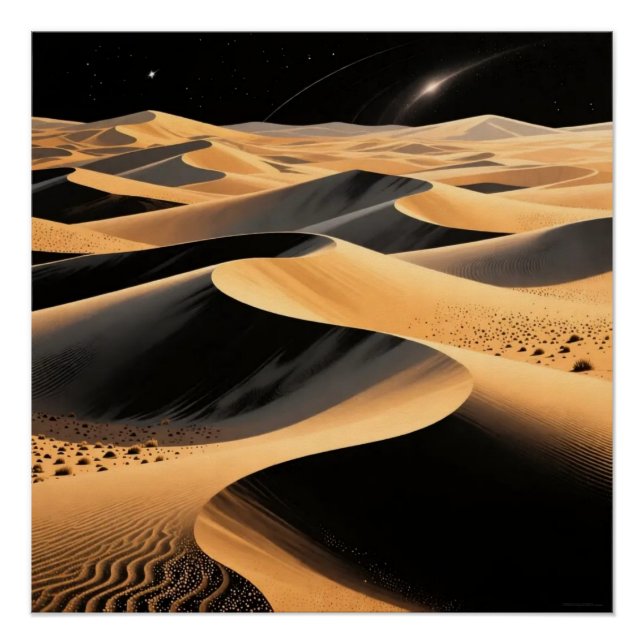 Pôster Desert Dunes Art Poster (Frente)