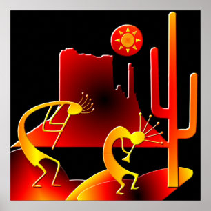 Pôster Desert Kokopelli