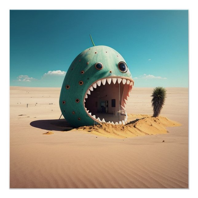 Pôster Desert monster house (Frente)