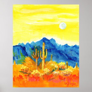 Poster Desert Moonrise