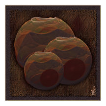 Desert Oasis Fractal Pottery Abstrato Art
