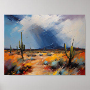 Poster Desert Rain Abstrato