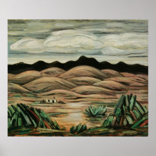 Poster Desert Scene by Marsden Hartley, Vintage Fine Art