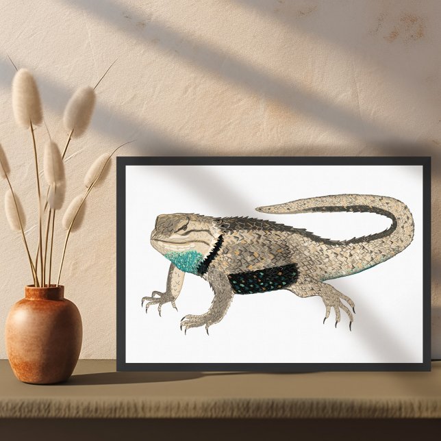 Poster Desert Spiny Lizard Art Réptil Nature (Desert Spiny Lizard Art Reptile Animal Nature Poster Wall Art
)