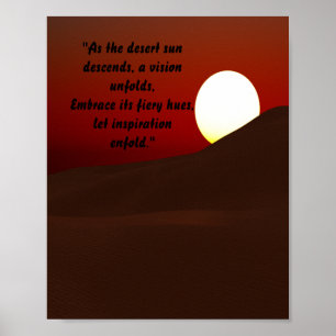 Poster Desert Sunset - paisagem personalizada