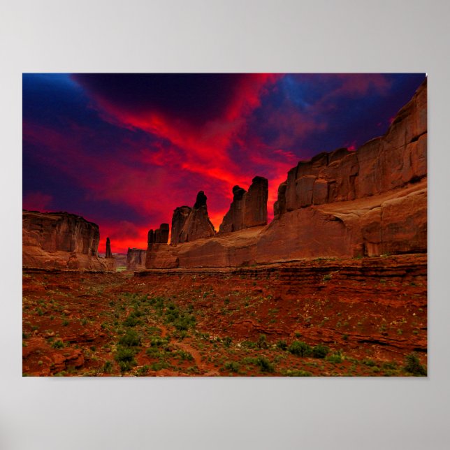 Poster Desert Twilight Sunset (Frente)