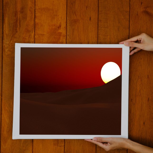 Poster Deserto Atormentado Horizonte Sereno Sunset Ouro H (Criador carregado)