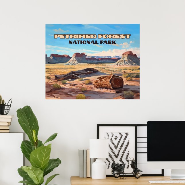 Poster Deserto da Arizona do Parque Nacional da Floresta  (Escritório em casa)