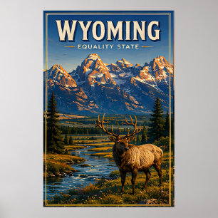 Poster Deserto da Montanha Grand Teton Wyoming