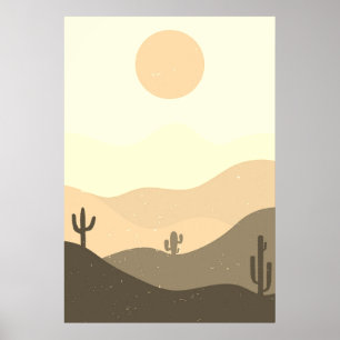Poster Deserto de Abstrato moderno
