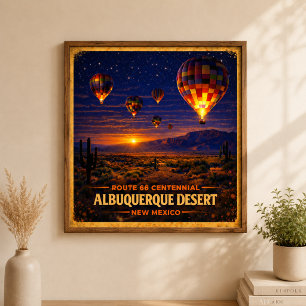 Poster Deserto de Albuquerque Novo México Centenário