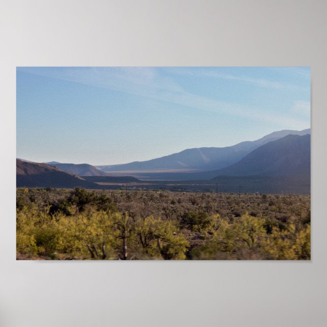 Pôster Deserto de Montanha Cênica (Frente)