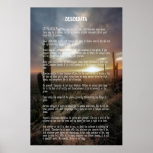 Poster Deserto DESIDERATA