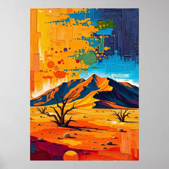 Poster Deserto do Namib - Dunas Eternos do Dourado (Frente)