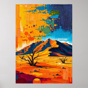 Poster Deserto do Namibe – Dunas de Ouro Atemporais