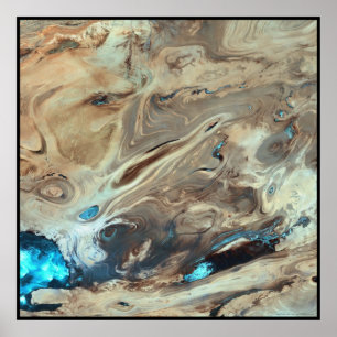 Pôster Deserto Irã de sal de Dasht-e Kevir grande