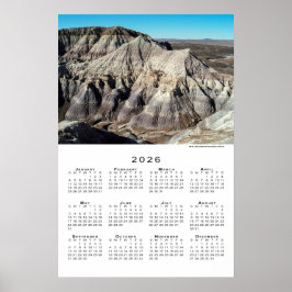 Poster Deserto Montanhas Badlands Blue Mesa Calendário 20