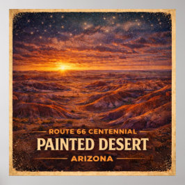 Poster Deserto Pintado Centenário do Arizona