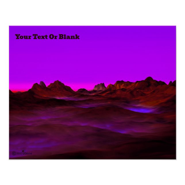 Pôster Deserto Silencioso Noite (Frente)