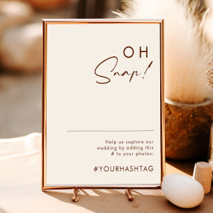 Poster Deserto Simples   Branco Natural Oh Snap Hashtag