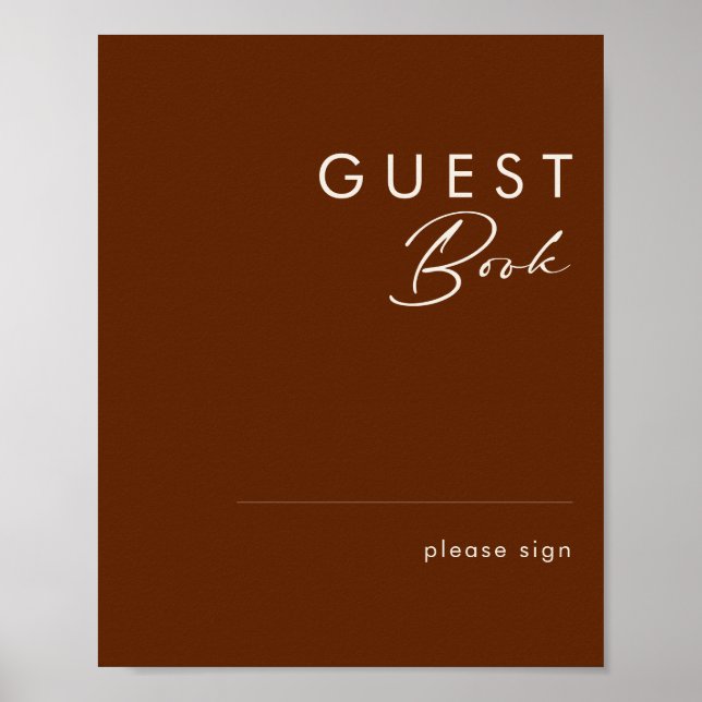 Poster Deserto Simples | Livro de Visitas Assinatura Cane (Frente)
