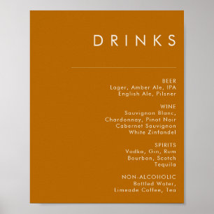 Poster Deserto Simples Sinal de menu Botas de Laranja Q