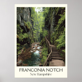 Poster Desfiladeiro Franconia Notch New Hampshire