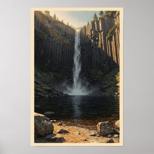 Poster Desfiladeiro Selvagem Cênico de Basalt Falls