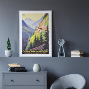 Poster Desfiladeiros de Chamonix-Martigny de viagens