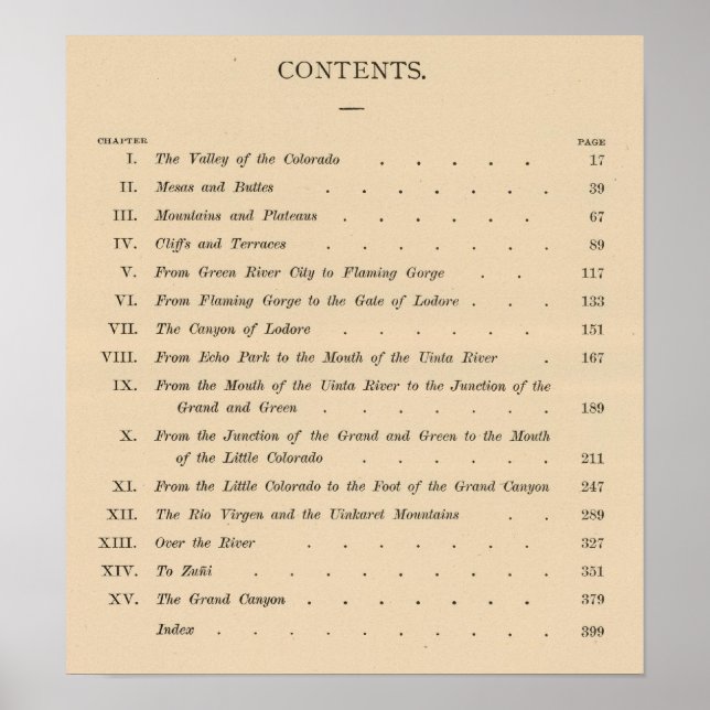 Pôster Desfiladeiros do Colorado (Frente)