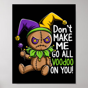 Poster Desfile de Mardi Gras Stitch Boneco Voodoo Palhaço
