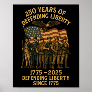 Poster Desfile Militar do Exército Patriótico dos EUA 250