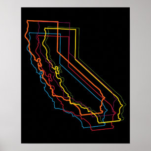 Poster desfoque do orgulho da califórnia