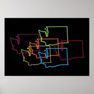 Poster desfoque do orgulho de washington