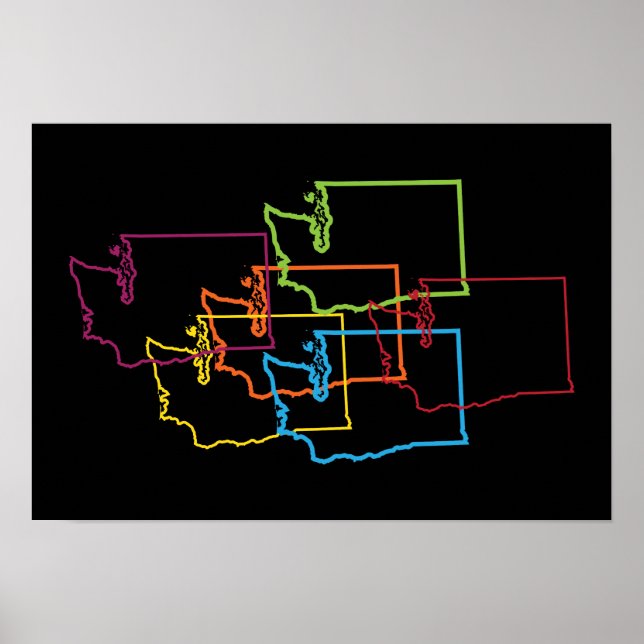 Poster desfoque do orgulho de washington (Frente)