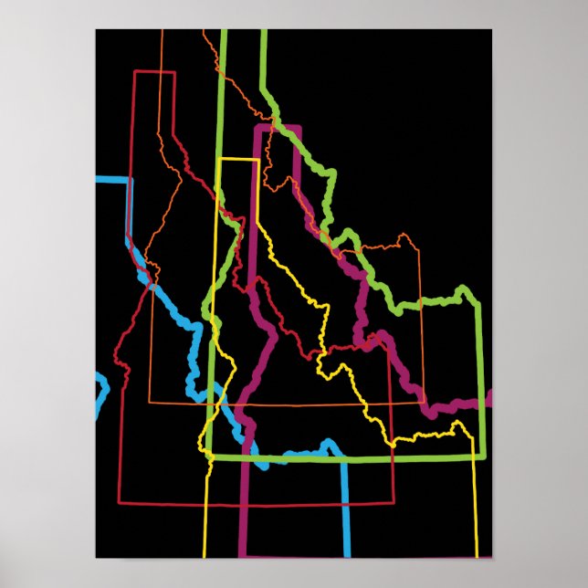 Pôster desfoque do orgulho do idaho (Frente)