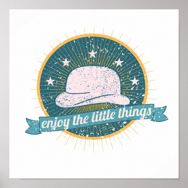 Poster Desfrute das pequenas coisas (Frente)